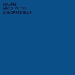 #0A4F88 - Congress Blue Color Image