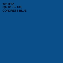 #0A4F8A - Congress Blue Color Image