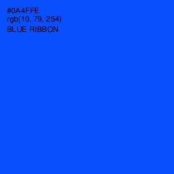 #0A4FFE - Blue Ribbon Color Image