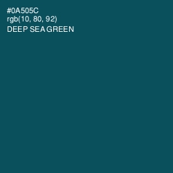 #0A505C - Deep Sea Green Color Image