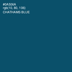 #0A506A - Chathams Blue Color Image