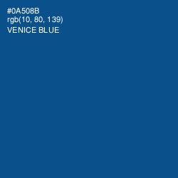 #0A508B - Venice Blue Color Image