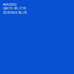 #0A50D2 - Science Blue Color Image