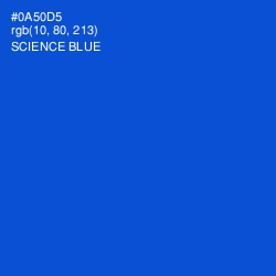 #0A50D5 - Science Blue Color Image