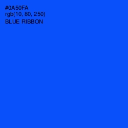 #0A50FA - Blue Ribbon Color Image