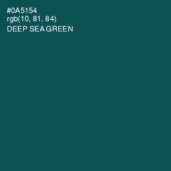 #0A5154 - Deep Sea Green Color Image