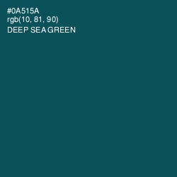 #0A515A - Deep Sea Green Color Image