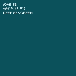 #0A515B - Deep Sea Green Color Image