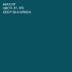 #0A515F - Deep Sea Green Color Image