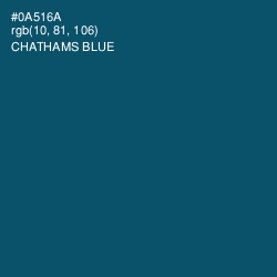 #0A516A - Chathams Blue Color Image