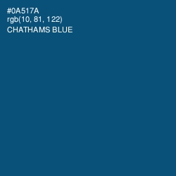 #0A517A - Chathams Blue Color Image