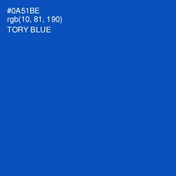 #0A51BE - Tory Blue Color Image