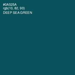 #0A525A - Deep Sea Green Color Image