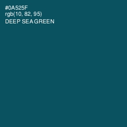 #0A525F - Deep Sea Green Color Image