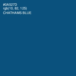 #0A527D - Chathams Blue Color Image