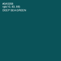 #0A5358 - Deep Sea Green Color Image