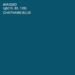 #0A536D - Chathams Blue Color Image