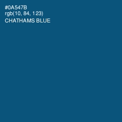 #0A547B - Chathams Blue Color Image