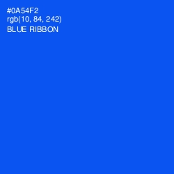 #0A54F2 - Blue Ribbon Color Image