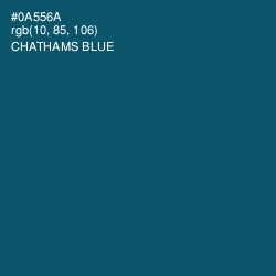 #0A556A - Chathams Blue Color Image