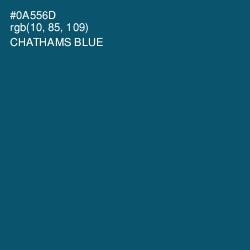 #0A556D - Chathams Blue Color Image