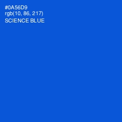 #0A56D9 - Science Blue Color Image