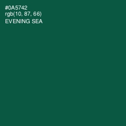 #0A5742 - Evening Sea Color Image