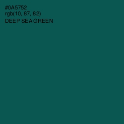 #0A5752 - Deep Sea Green Color Image