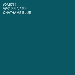 #0A5764 - Chathams Blue Color Image