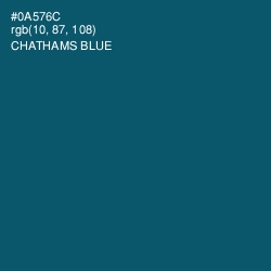 #0A576C - Chathams Blue Color Image