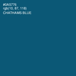 #0A5776 - Chathams Blue Color Image