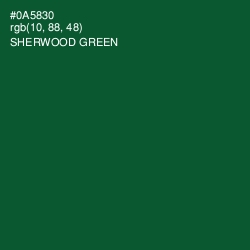 #0A5830 - Sherwood Green Color Image
