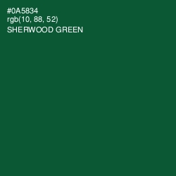 #0A5834 - Sherwood Green Color Image