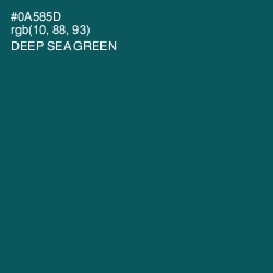 #0A585D - Deep Sea Green Color Image