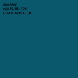 #0A586C - Chathams Blue Color Image