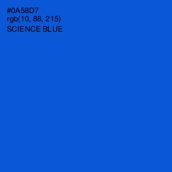 #0A58D7 - Science Blue Color Image