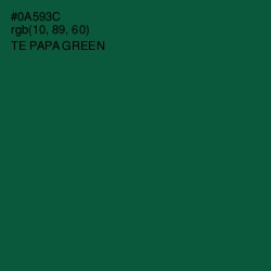 #0A593C - Te Papa Green Color Image