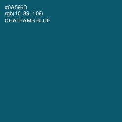 #0A596D - Chathams Blue Color Image