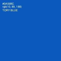 #0A59BC - Tory Blue Color Image