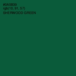 #0A5B39 - Sherwood Green Color Image