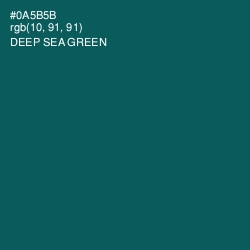 #0A5B5B - Deep Sea Green Color Image