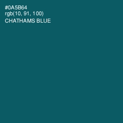 #0A5B64 - Chathams Blue Color Image