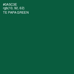 #0A5C3E - Te Papa Green Color Image