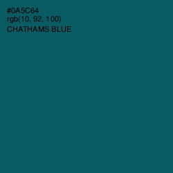 #0A5C64 - Chathams Blue Color Image