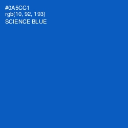 #0A5CC1 - Science Blue Color Image