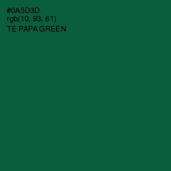 #0A5D3D - Te Papa Green Color Image