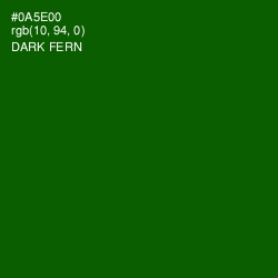 #0A5E00 - Dark Fern Color Image