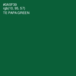 #0A5F39 - Te Papa Green Color Image