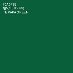 #0A5F3B - Te Papa Green Color Image