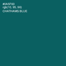 #0A5F60 - Chathams Blue Color Image